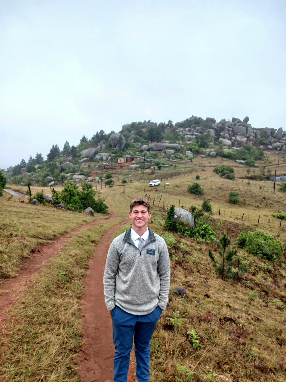 Tommy on the red soil of South Africa